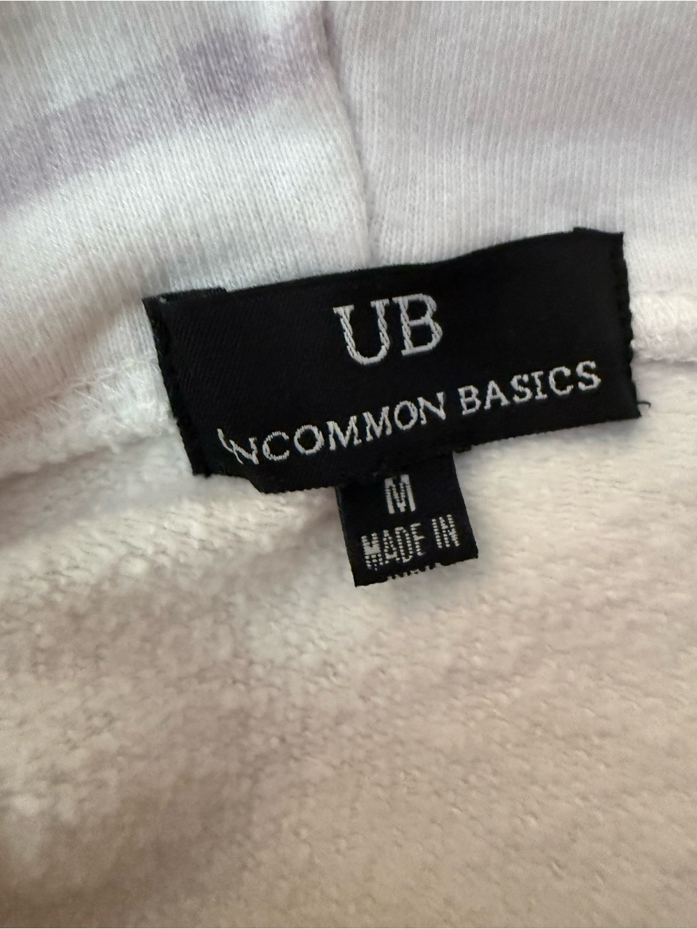 Uncommon Lavender & White MMH Tie-Dye Cropped Hoodie Sweater - Picture 5 of 5